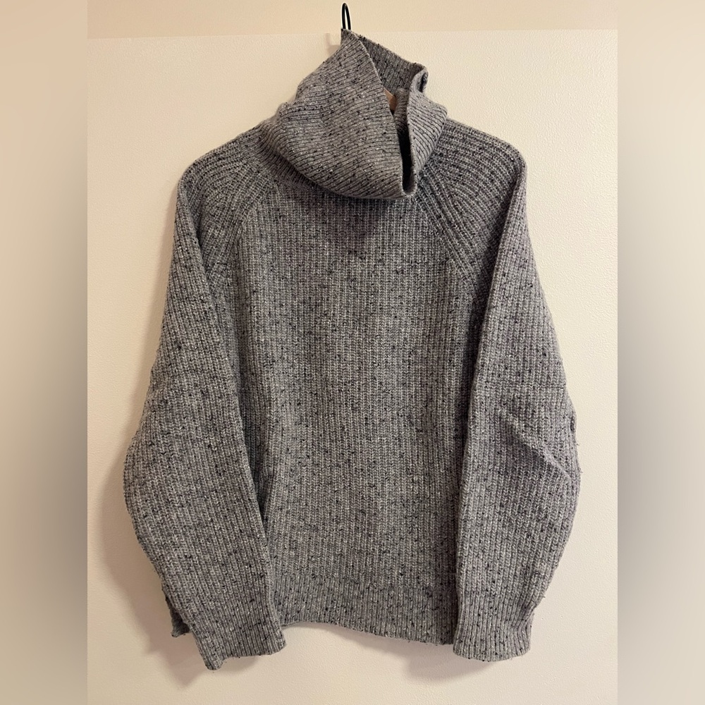 Grey cowl neck sweater